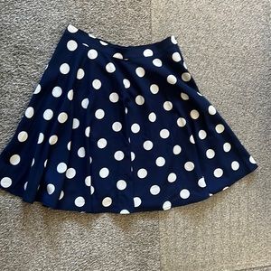 Pixley Skirt Blue with white polka dots medium